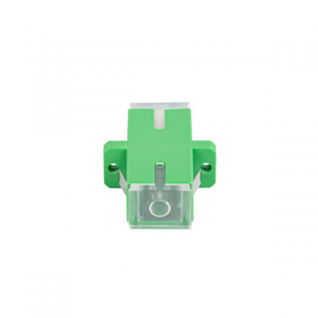 Set 25 adaptoare retea fibra optica cu conectori SC/APC, Lanberg 43362, SM SIMPLEX, cu capace transparente, verzi [3]
