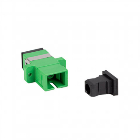 Set 25 adaptoare retea fibra optica cu conectori SC/APC, Lanberg 43363, SM SIMPLEX, cu capace negre, verzi [1]