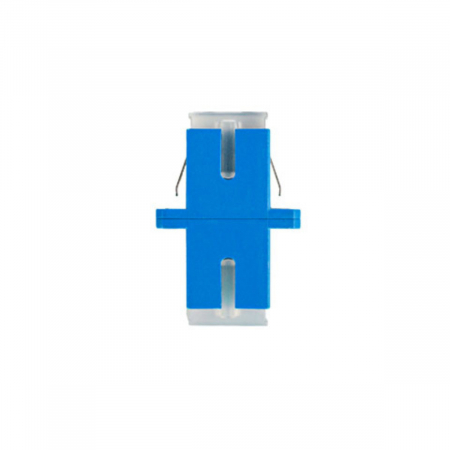 Set 25 adaptoare retea fibra optica cu conectori SC/UPC, Lanberg 43768, SM SIMPLEX, capace transparente, albastre [3]