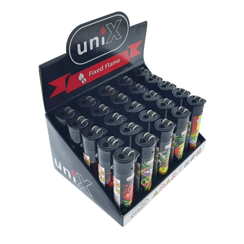 Set 25 brichete Unix de buzunar, model Fixed Flame, reincarcabile, cu design [3]