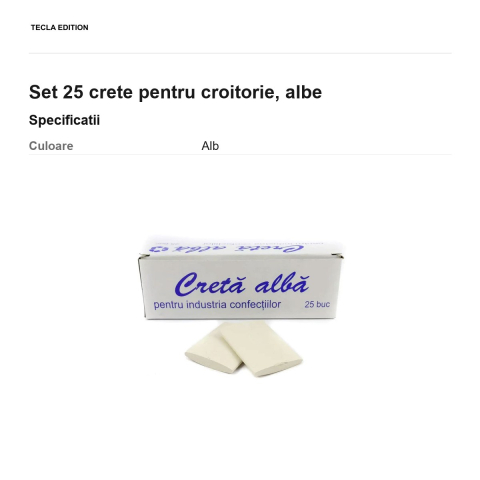 Set 25 crete pentru croitorie, albe [2]