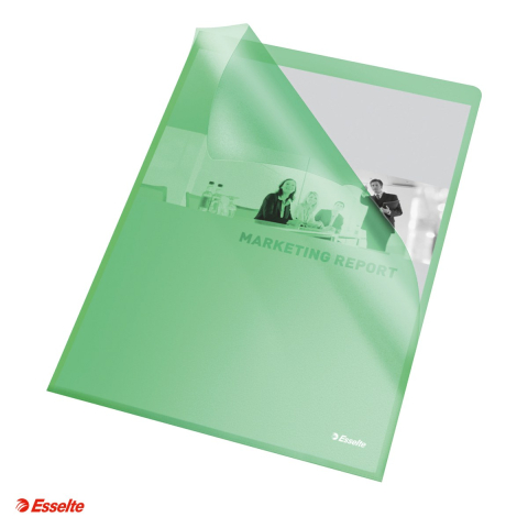 Mape si serviete - Set 25 mape de protectie color, Esselte, verde inchis