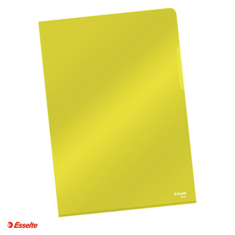 Mape si serviete - Set 25 mape de protectie Esselte, A4, 150 microni, cristal, galben