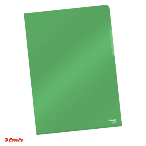 Mape si serviete - Set 25 mape de protectie Esselte, A4, 150 microni, cristal, verde