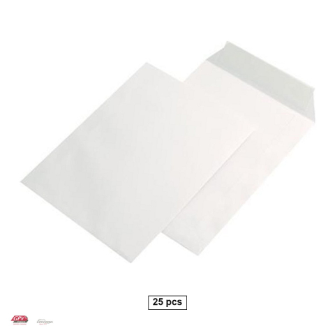 Hartie - Set 25 plicuri C5 GPV, 162x229 mm, hartie alba 80 g/mp, cu banda siliconata, deschidere pe latura mica