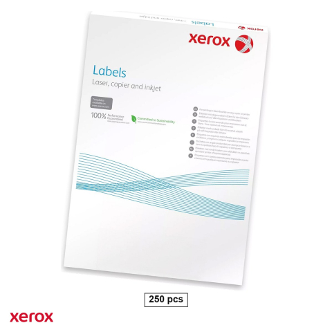 Birotica papetarie - Set 250 etichete autoadezive Xerox Colotech SRA3, o eticheta pe coala, 320x450 mm, 160 g/mp, colturi drepte, albe