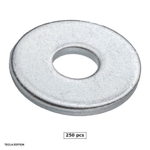 Materiale constructii - Set 250 saibe plate speciale DIN 522C, M8, 8.4x24x1.5 mm, otel HV100, zincate alb, impart strangerea pe o suprafata mai mare, ca surubul sau piulita sa nu intre in piesa