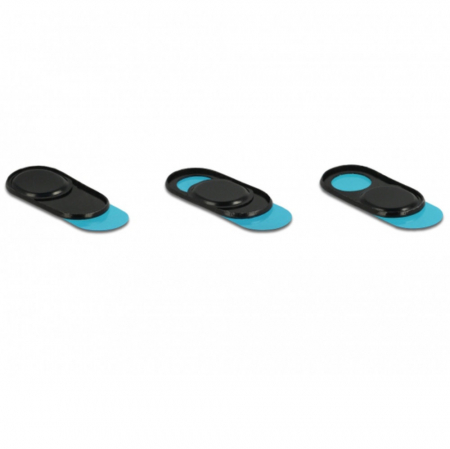 Set 3 capaci camera pentru laptop, tablet si smartphone, 3 buc, Negru [1]