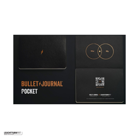 Set 3 caiete Leuchtturm1917 Bullet Journal Pocket, coperta flexibila, punctat, 46 pagini numerotate, hartie 80 g/mp, 144 x 104 mm, format landscape, pentru o luna, galben [4]