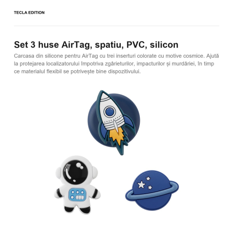Set 3 huse AirTag, spatiu, PVC, silicon [1]