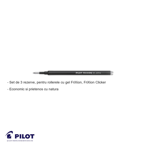 Set 3 mine roller 0.5mm rosii Pilot FriXion, rezerve termosensibile compatibile FriXion Clicker [1]