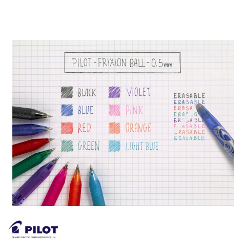 Set 3 mine roller gel Pilot FriXion 0.5mm albastru deschis, cerneala termosensibila, rezerve reincarcabile [4]