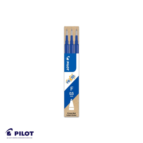 Birotica papetarie - Set 3 mine roller Pilot Frixion 0.5mm albastre, cerneala termosensibila, pentru scris si sters