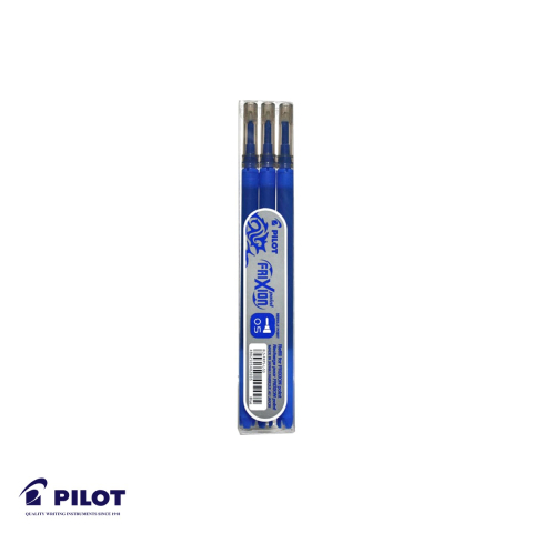 Birotica papetarie - Set 3 mine roller Pilot Frixion Ball 0.5 mm albastru, cerneala termosensibila, pentru scris si corectat
