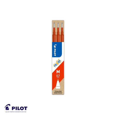 Birotica papetarie - Set 3 mine roller Pilot Frixion Ball 0.7mm rosii, rezerve cu cerneala termosensibila, pentru roller FriXion