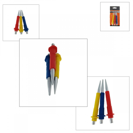 Set 3 piese de dorn cu maner izolat, cu varfuri de 1.5/2.0/3.0mm, din otel, multicolor [3]