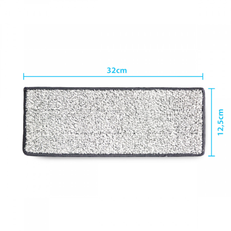 Set 3 rezerve din microfibra pentru mop plat dreptunghiular cu prindere tip scai, 32 x 12.5 cm, Esperanza 96481, pentru curatenie, reutilizabile [1]