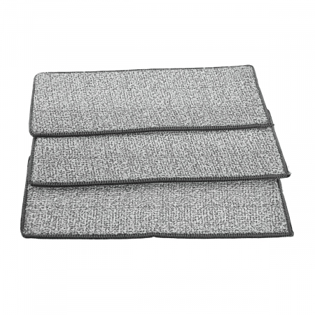 Menaj - Set 3 rezerve din microfibra pentru mop plat dreptunghiular cu prindere tip scai, 32 x 12.5 cm, Esperanza 96481, pentru curatenie, reutilizabile