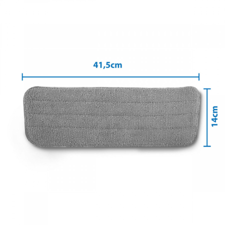 Set 3 rezerve din microfibra pentru mop plat dreptunghiular cu prindere tip scai, 41.5 x 14 cm, Esperanza 96491, pentru curatenie, reutilizabile [1]