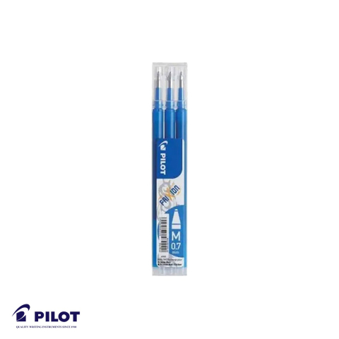 Birotica papetarie - Set 3 rezerve roller Pilot Frixion 0.7mm, cerneala termosensibila, albastru deschis (Sky Blue)