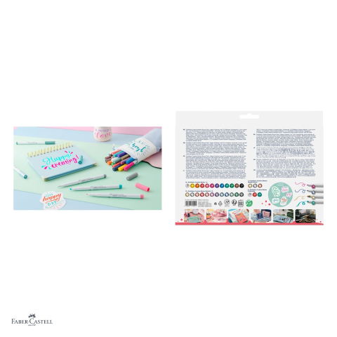 Set 30 markere Faber-Castell Goldfaber Creative, etui, Happy Creating, rezistente la apa [3]
