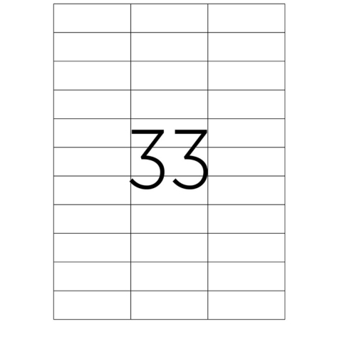 Set 3300 etichete autoadezive A4, 100 coli, 33 etichete/coala, 70x25.4 mm, albe, colturi drepte, pentru imprimante laser si inkjet, Tanex TW-2233 [1]