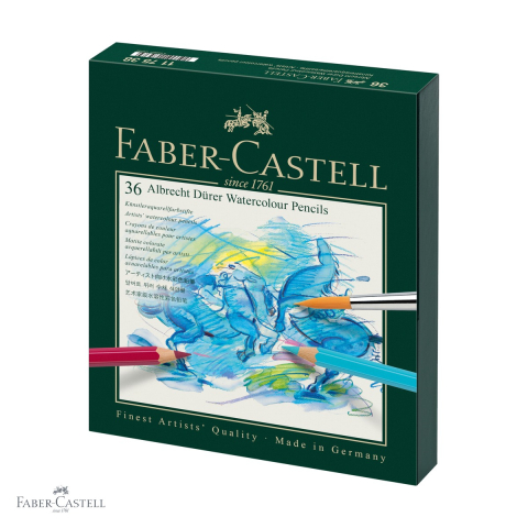 Creioane colorate - Set 36 creioane colorate acuarela Faber-Castell Albrecht Durer Studio cu pensula inclusa