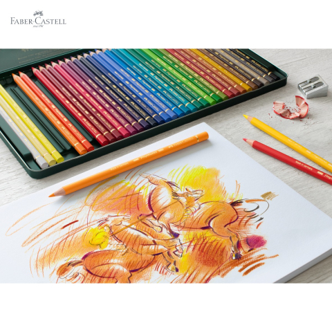 Set 36 creioane colorate Faber-Castell Polychromos, mina groasa 3.8 mm, pentru artisti profesionisti [4]