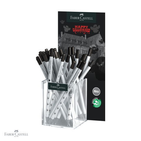 Produse EmagMarketplace - Set 36 creioane grafit HB Faber-Castell, editie limitata Halloween, forma triunghiulara ergonomica