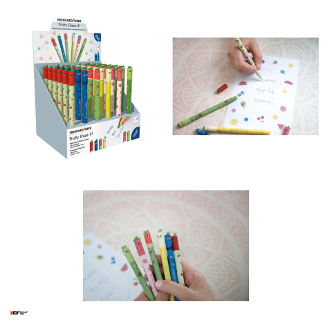 Set 36 pixuri cu gel Eberhard Faber Fruity Erase it!, 0,7 mm, albastru, se pot sterge [3]
