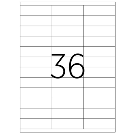 Set 3600 etichete autoadezive A4, 100 coli, 36 etichete/coala, 70x23 mm, albe, colturi drepte, pentru imprimante laser si inkjet, Tanex TW-2433 [1]