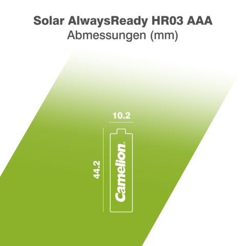 Set 4 Acumulatori AAA Reincarcabili Camelion Solar, Ni-MH 600mAh, Preincarcati, Pentru Telecomenzi, Jucarii, Dispozitive cu Consum Redus, Blister [2]