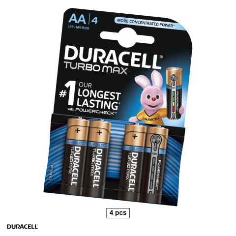Energy - Set 4 baterii alcaline AA LR6 Duracell Optimum, 1.5 V, 14.5 x 50.5 mm, in cutie
