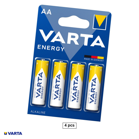 Energy - Set 4 baterii alcaline AA LR6 VARTA Energy 4106, 1.5 V, 14.5 x 50.5 mm, in blister