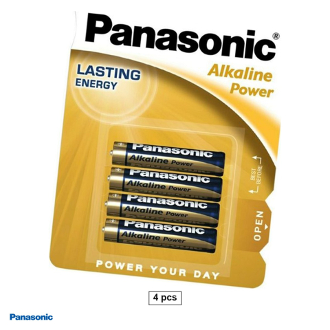 Energy - Set 4 baterii alcaline Panasonic Alkaline Power AAA LR03, 1.5 V, 10.5 x 44.5 mm, in blister
