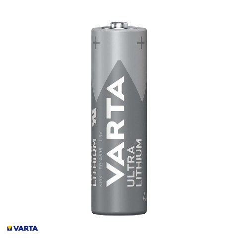 Set 4 baterii litiu VARTA Ultra Lithium AA FR6 tip 6106, 1.5 V, 2900 mAh, 14.5 x 50.5 mm, in blister [3]