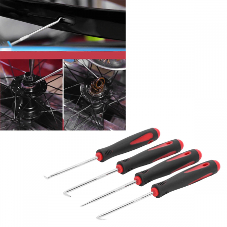 Set 4 instrumente carlige si sule, 13562, maner rosu cu negru [2]