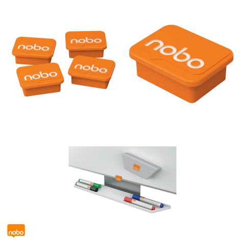Set 4 magneti Nobo, pentru whiteboard, portocaliu [3]