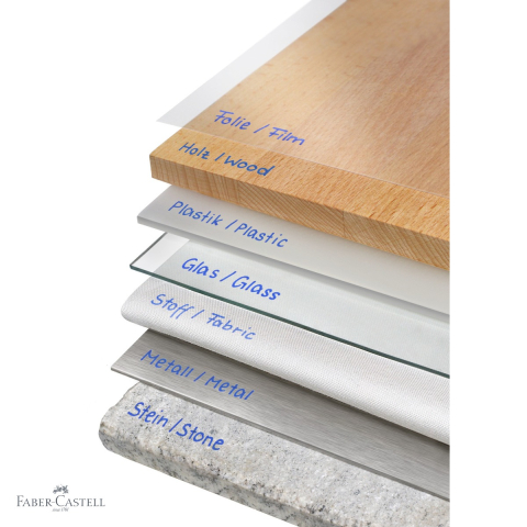 Set 4 markere permanente Faber-Castell Multimark, varf fin F 0.6 mm, pentru CD, sticla, metal si plastic [3]