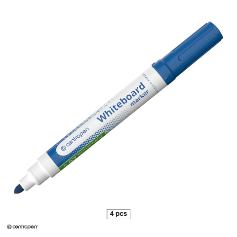 Marker pentru tabla de scris - Set 4 markere whiteboard Centropen 8559, varf rotund 2.5 mm, 4 culori