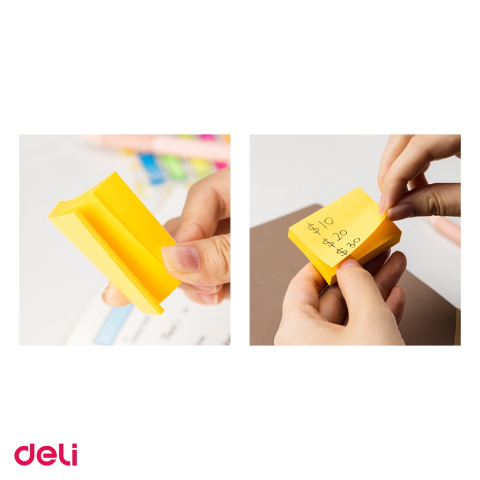 Set 4 notesuri Deli, adeziv 3x38x51 3 culori 100 file, 38x51 mm [3]