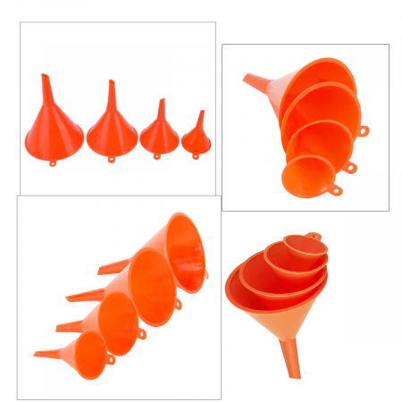 Set 4 palnii, cu diametrele 50/75/95/115mm, Top Tools 77P530, din plastic, rosu [4]