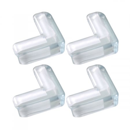 Echipament protectie - Set 4 protectii pentru colturi, din silicon, 40 x 40 x 16 mm, 41900, transparente