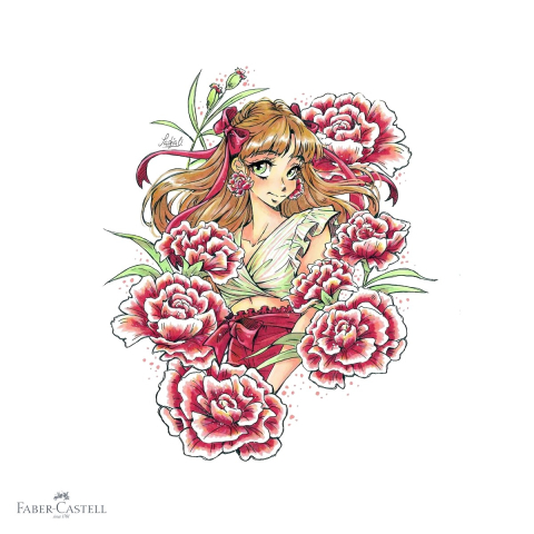 Set 4 sketch markere Faber-Castell Goldfaber Romantic Manga No.2, capat dublu, pentru ilustratii manga si benzi desenate [3]