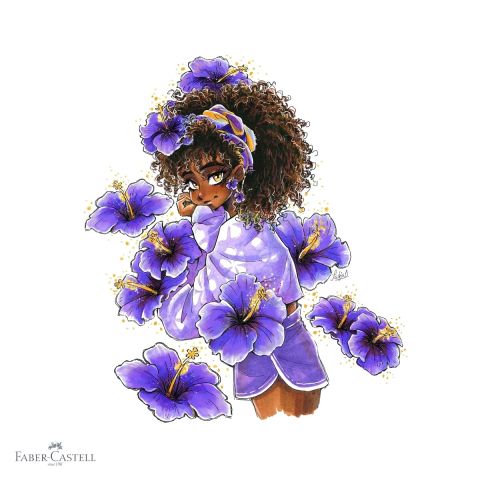 Set 4 sketch markere Faber-Castell Goldfaber Romantic Manga No.3, capat dublu, pentru ilustratii manga si benzi desenate [3]