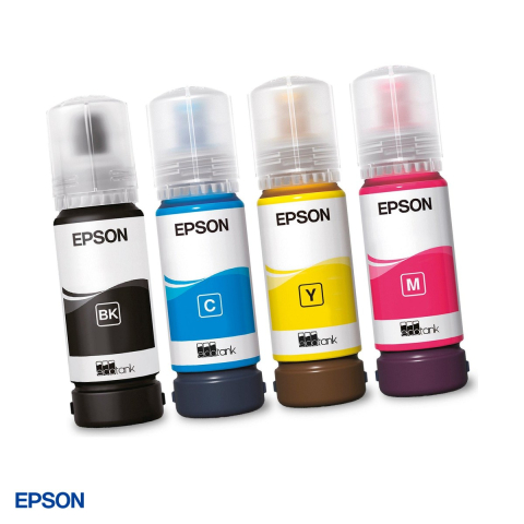 Cartuse inkjet - Set 4 sticle de cerneala Epson 103 EcoTank, 4 x 65 ml, cerneala dye, randament 4.500 pagini negru si 7.500 pagini color, pentru imprimante EcoTank, negru, cyan, magenta, galben, C13T00S64A