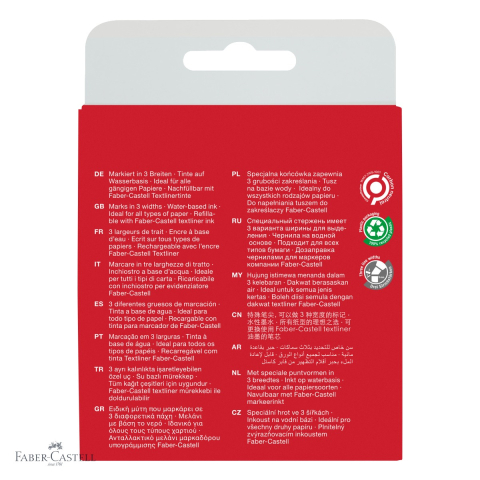 Set 4 textmarkere Faber-Castell, culori superfluorescente, cerneala pe baza de apa, pentru birou si studiu [3]