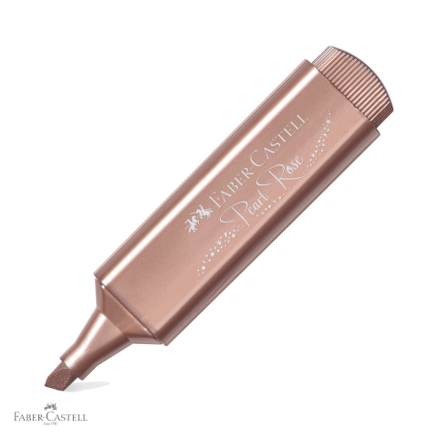 Set 4 textmarkere metalizate Faber-Castell, varf tesit, cerneala pe baza de apa, pentru birou si scoala [3]