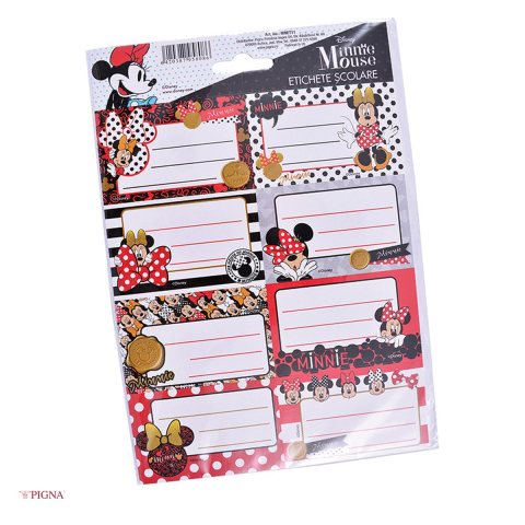 Birotica papetarie - Set 40 etichete autoadezive Pigna Minnie, scolare