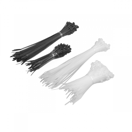 Set 400 coliere din plastic, Lanberg 41452, pentru prinderea cablurilor, 2 culori, 2.5mm X 100mm si 3.5mm X 200mm [1]